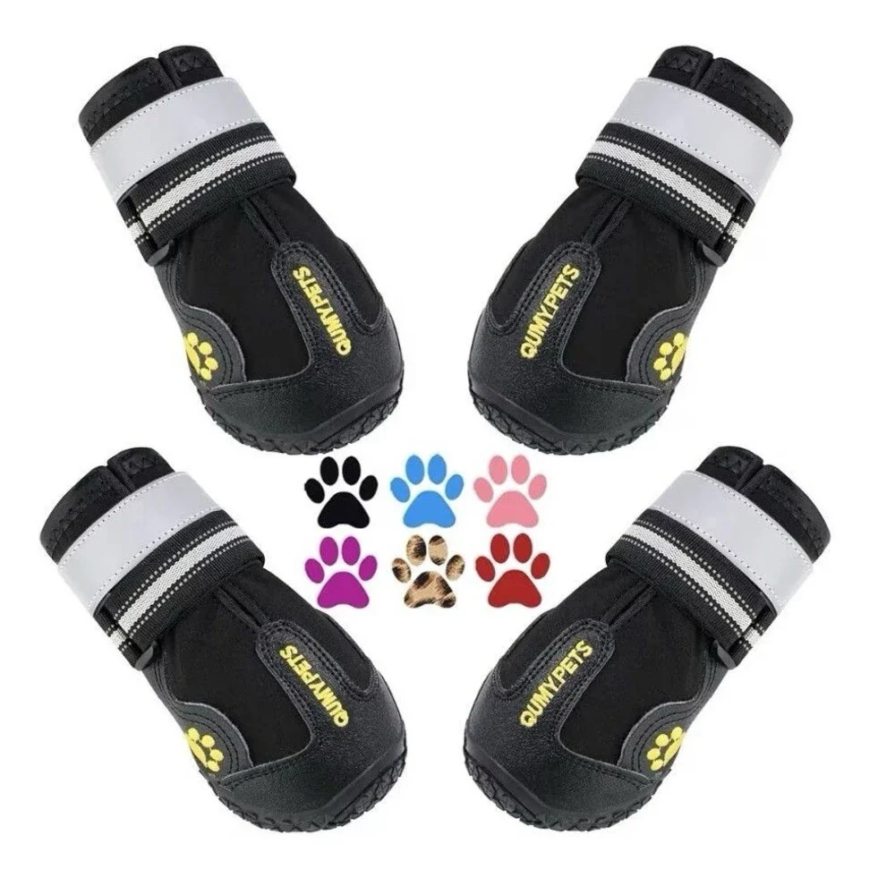 QUMY Dog Shoes for Large Dogs, Medium Dog Boots & Paw Protectors Size 6